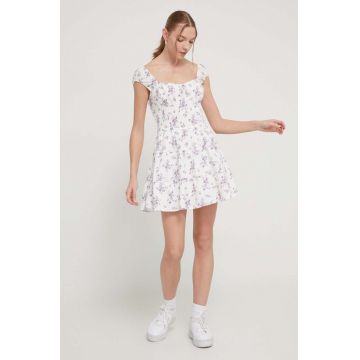 Hollister Co. rochie culoarea alb, mini, evazati