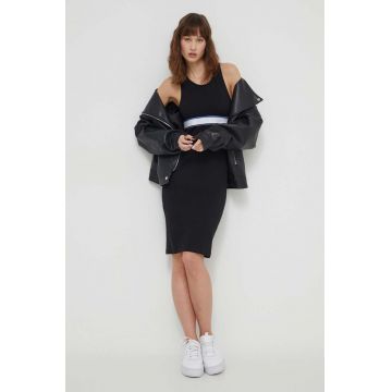 HUGO Blue rochie culoarea negru, mini, mulată 50514583