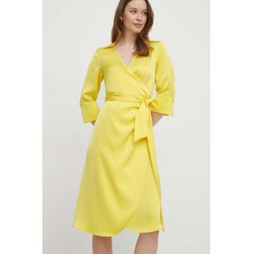 Joop! rochie culoarea galben, mini, drept