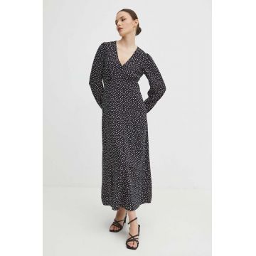 Medicine rochie culoarea negru, maxi, evazati