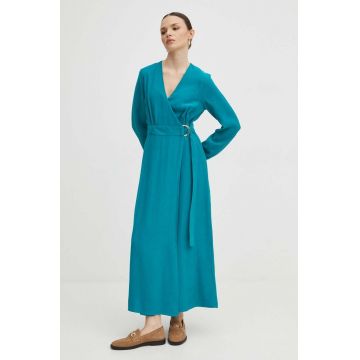 Medicine rochie culoarea verde, midi, evazati