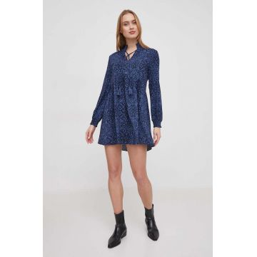 Pepe Jeans rochie culoarea albastru marin, mini, evazati