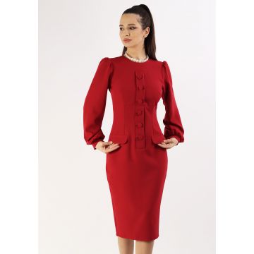 Rochie conica rosu 36