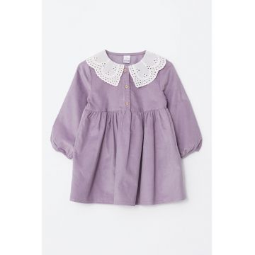 Rochie de bumbac cu guler Peter Pan