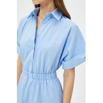 Rochie de bumbac cu terminatie peplum