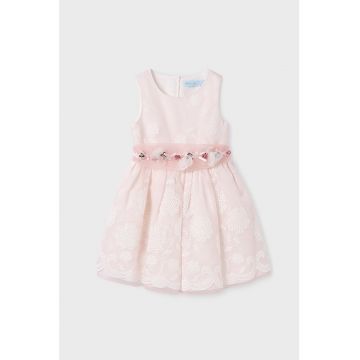 Rochie evazata din tul cu panglica