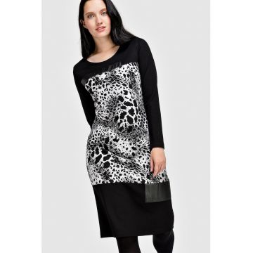 Rochie midi cu animal print