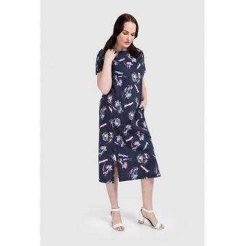 Rochie midi cu buzunare laterale