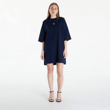Rochie Tommy Jeans Badge Tee Dress Dark Night Navy
