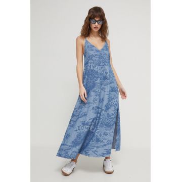 Tommy Jeans rochie din denim maxi, evazați DW0DW17950