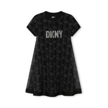 Dkny rochie fete culoarea negru, mini, evazati