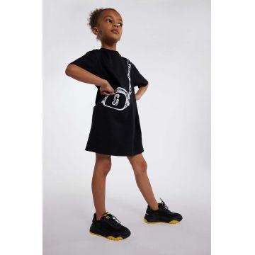 Marc Jacobs rochie din bumbac pentru copii culoarea negru, mini, drept