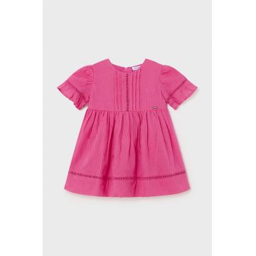 Mayoral rochie bebe culoarea roz, mini, evazati