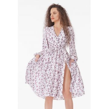 Rochie evazata cu slit lateral