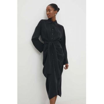 Answear Lab rochie culoarea negru, midi, drept
