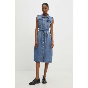 Answear Lab rochie jeans mini, evazati