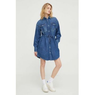 G-Star Raw rochie jeans mini, drept