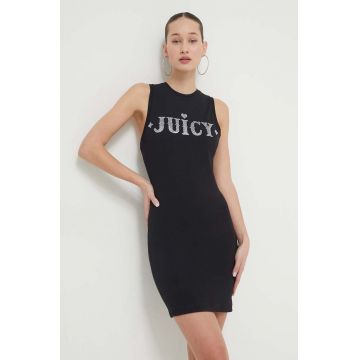 Juicy Couture rochie culoarea negru, mini, drept