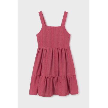 Mayoral rochie fete culoarea roz, mini, evazati