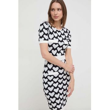 Silvian Heach rochie culoarea negru, mini, mulata