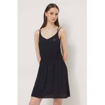 Tommy Jeans rochie culoarea negru, mini, drept