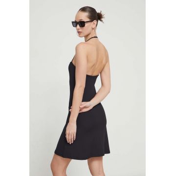 Tommy Jeans rochie culoarea negru, mini, evazați DW0DW17942