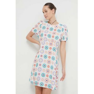 Desigual rochie culoarea alb, mini, evazati