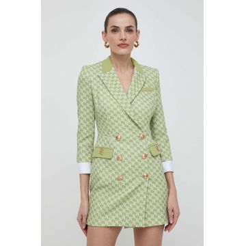 Elisabetta Franchi rochie culoarea verde, mini, mulata