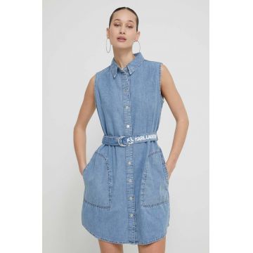 Karl Lagerfeld Jeans rochie jeans mini, drept