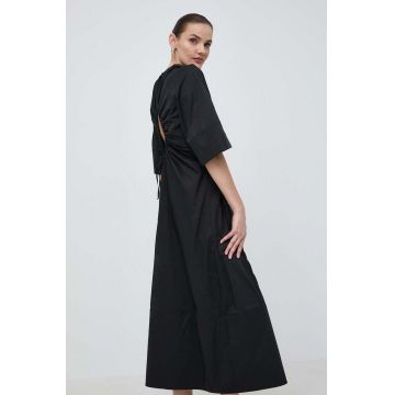 Liviana Conti rochie culoarea negru, maxi, evazați L4SK37