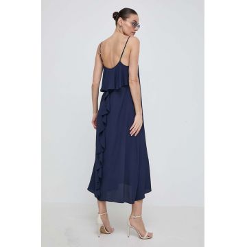 Marella rochie culoarea bleumarin, maxi, drept 2413220000000