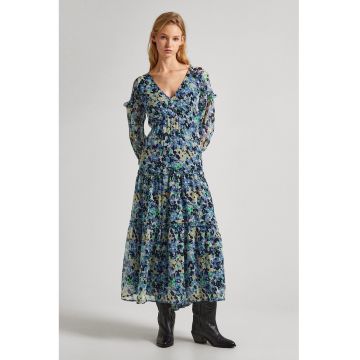 Rochie stratificata cu model floral