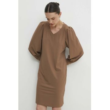 Answear Lab rochie culoarea maro, mini, drept