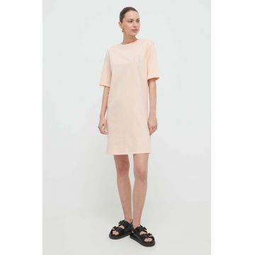 Armani Exchange rochie culoarea gri, mini, drept