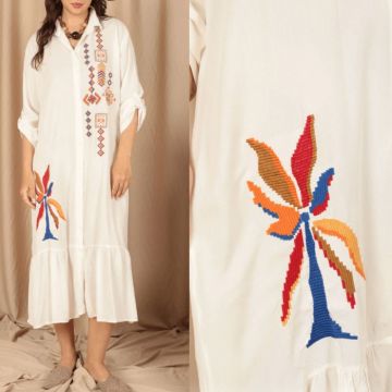 Rochie de dama cu broderie de vara 2