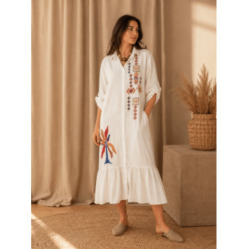 Rochie de dama cu broderie de vara 2