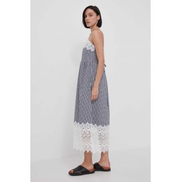 Barbour rochie culoarea albastru marin, maxi, evazati