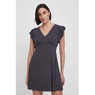 Pepe Jeans rochie culoarea gri, mini, evazati