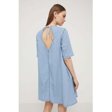 Tommy Jeans rochie din bumbac mini, evazați DW0DW17932