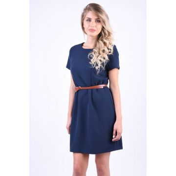 Rochie Scurta Vero Moda Pekaya O-Neck Bleumarin