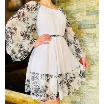 Rochie stilizata cu motive florale Florinela 2