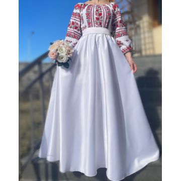 Rochie stilizata cu motive traditionale Elina 6