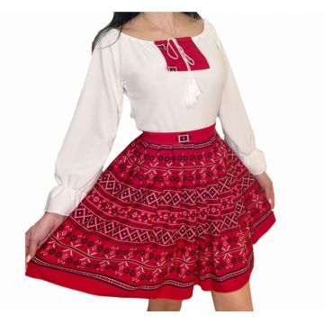 Rochie stilizata cu motive traditionale Sanziana 3