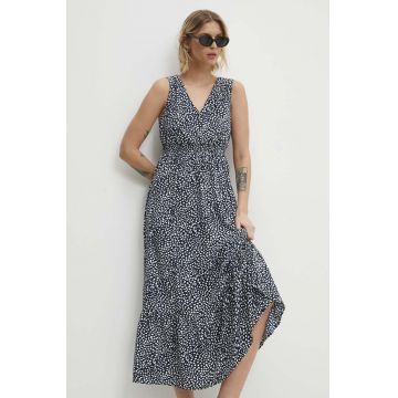 Answear Lab rochie culoarea albastru marin, maxi, evazati