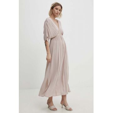 Answear Lab rochie culoarea bej, maxi, evazati