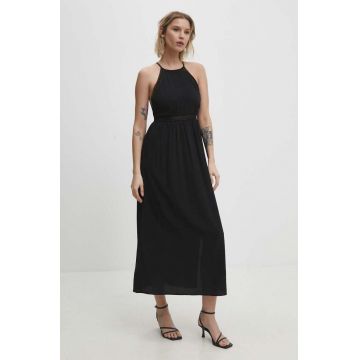 Answear Lab rochie culoarea negru, maxi, evazati