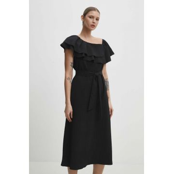 Answear Lab rochie culoarea negru, mini, evazati