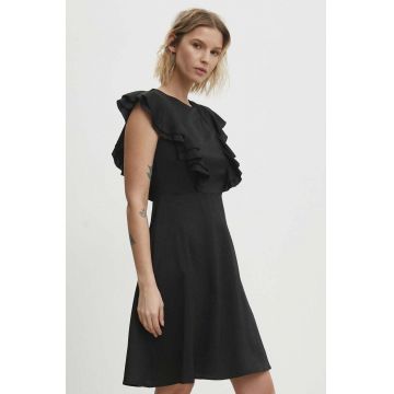 Answear Lab rochie culoarea negru, mini, evazati