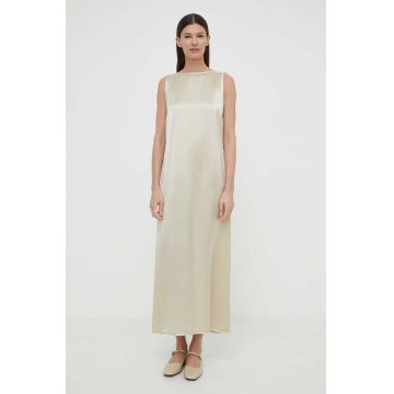 By Malene Birger rochie culoarea bej, maxi, mulata