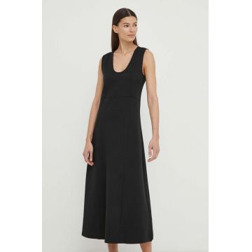 Marc O'Polo rochie culoarea negru, midi, evazati